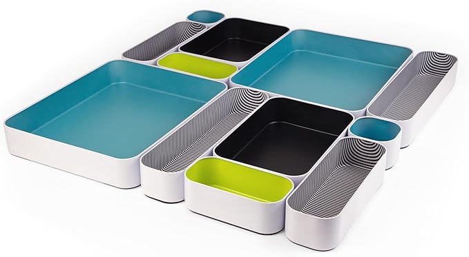 Three by Three Seattle 12 Piece Metal Organizer Tray Set by ThreebyThreeSeattle