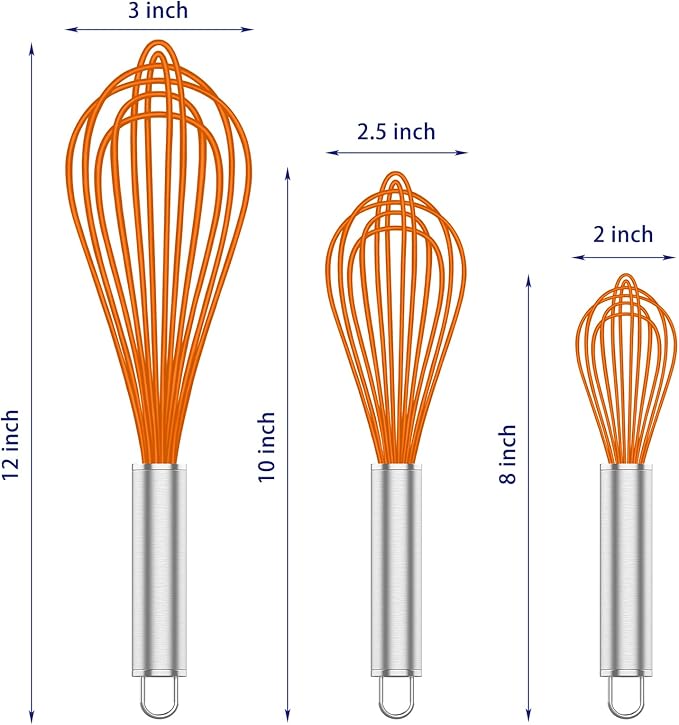 OYV Orange Silicone Whisk, Professional Whisks - Image 6