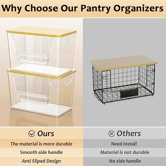 Delamu 3 Pack Pantry Organizers and Storage, Trash Bag Dispenser - Image 4