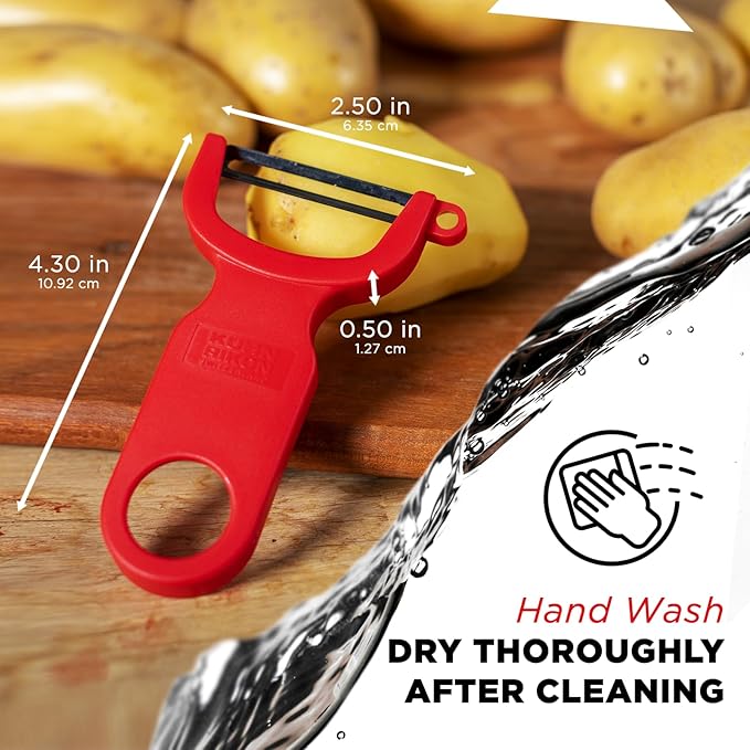Kuhn Rikon Original Swiss Peeler 3-Pack Red/Green/Yellow - Image 6