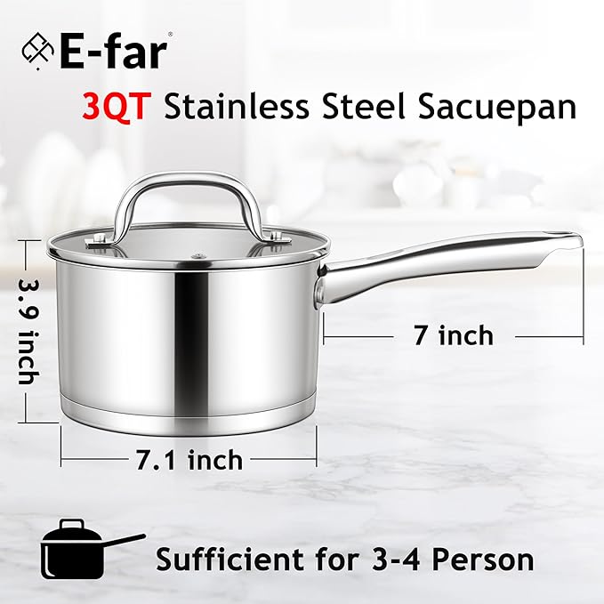 E-far Stainless Steel Saucepan - Image 2