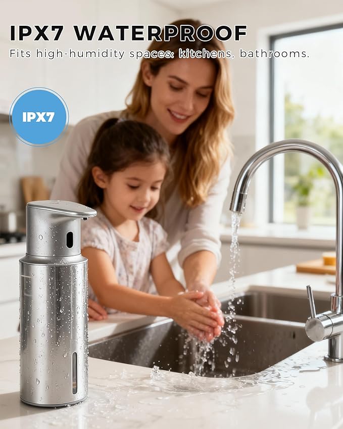 Automatic Liquid Soap Dispenser Touchless, 304 Stainless Steel Bottle Body - Image 7