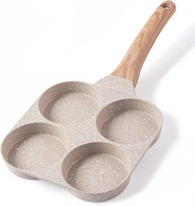 CAROTE Egg Pan Omelette Pan, 4-Cup Nonstick Granite Omelette Skillet by CAROTE