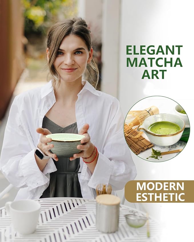 Taruzil Matcha Whisk Set with Matcha Bowl, Matcha Bamboo Whisk, Matcha Whisk - Image 5