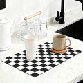 12" x 20" Checkered Dish Drying Mat by Unknown