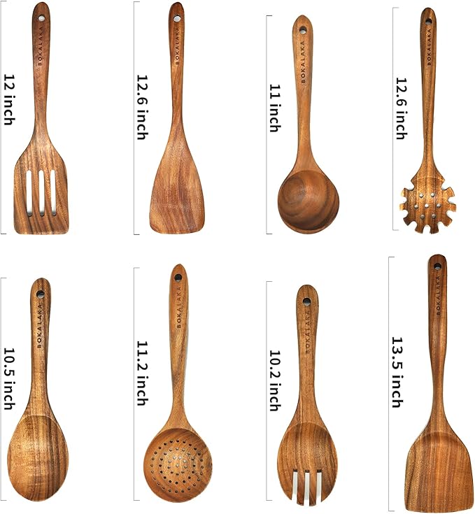 Teak Wooden Spoons for Cooking - Image 2