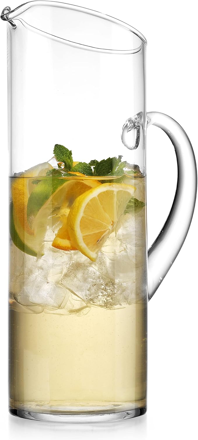 Glass Water Pitcher with Spout – Elegant Serving Carafe by Glavers