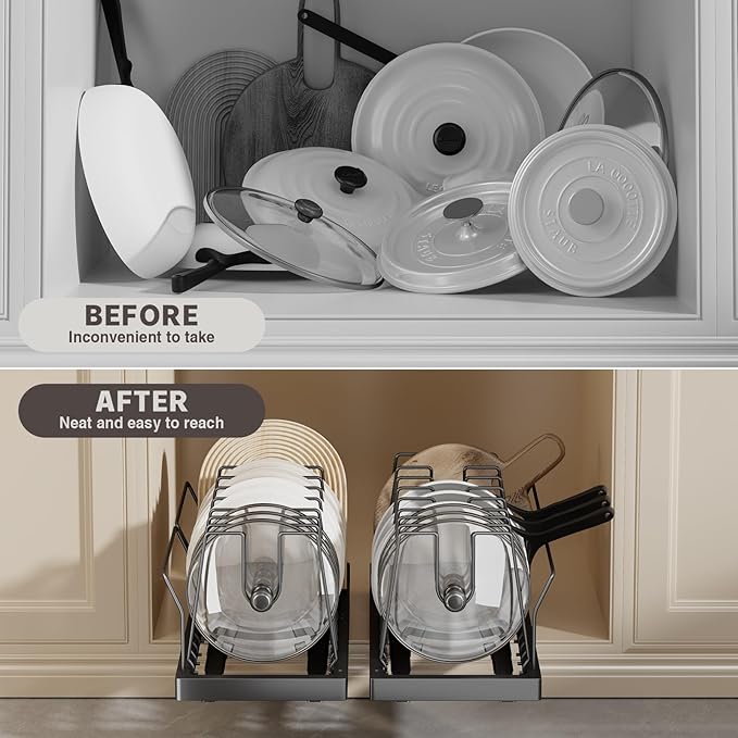 Magheo 2 Pack Pots and Pans Organizer Under Cabinet - Image 3