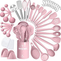 Silicone Cooking Kitchen Utensil Set, AIKKIL 43 Pcs Pink Cooking Utensils Set by AIKKIL