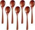 7 Pcs Wooden Spoons for Eating, Small Serving Spoon for Honey, Soup Wood by Morgles