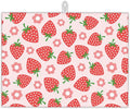 Pink Strawberry Dish Drying Rack Mat by UIUPRO