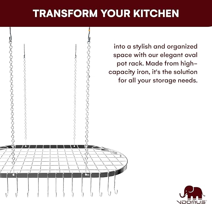 Vdomus Hanging Pot Rack - Image 4