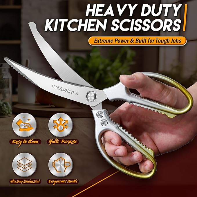 TIJERAS Kitchen Scissors Set Gold - Image 3