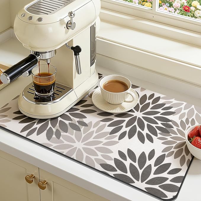 Findosom Floral Dish Drying Mat, Cuttable Drying Mat - Image 8