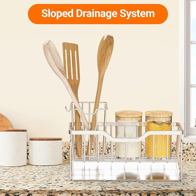 StorageRight Kitchen Sink Caddy Organizer, Rustproof Sponge Holder - Image 7