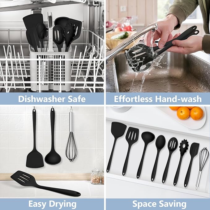 TeamFar 8 PCS Silicone Cooking Utensils - Image 6