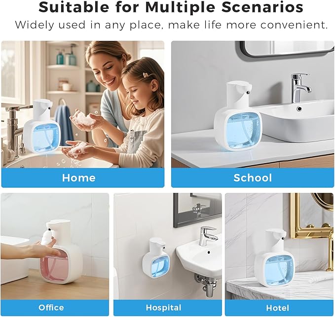Automatic Foaming Soap Dispenser, 17oz/500ml Touchless Rechargeable - Image 9