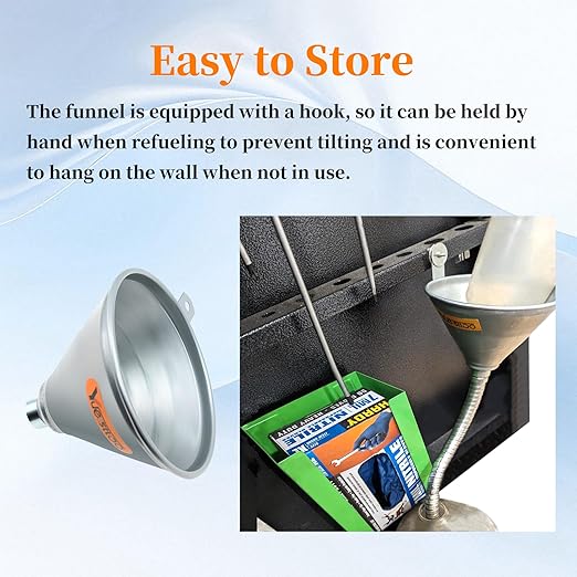 14.84" Steel Bendable Spout Funnel - Image 6