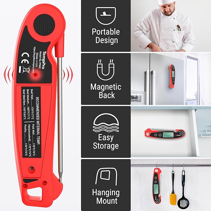 TempPro TP605 Instant Read Meat Thermometer - Image 7