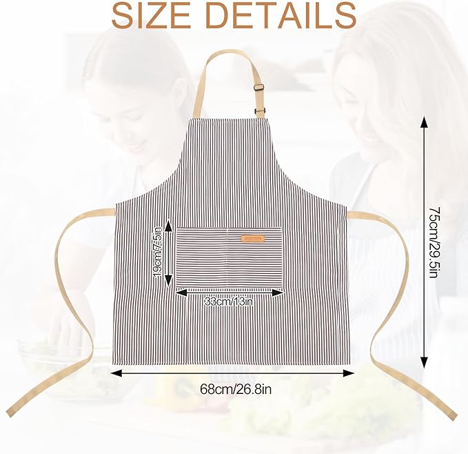 VALOME 2 Pack Kitchen Aprons, Apron - Image 2