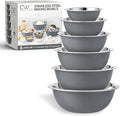 COOK WITH COLOR Stainless Steel Mixing Bowls Set by CookwithColor