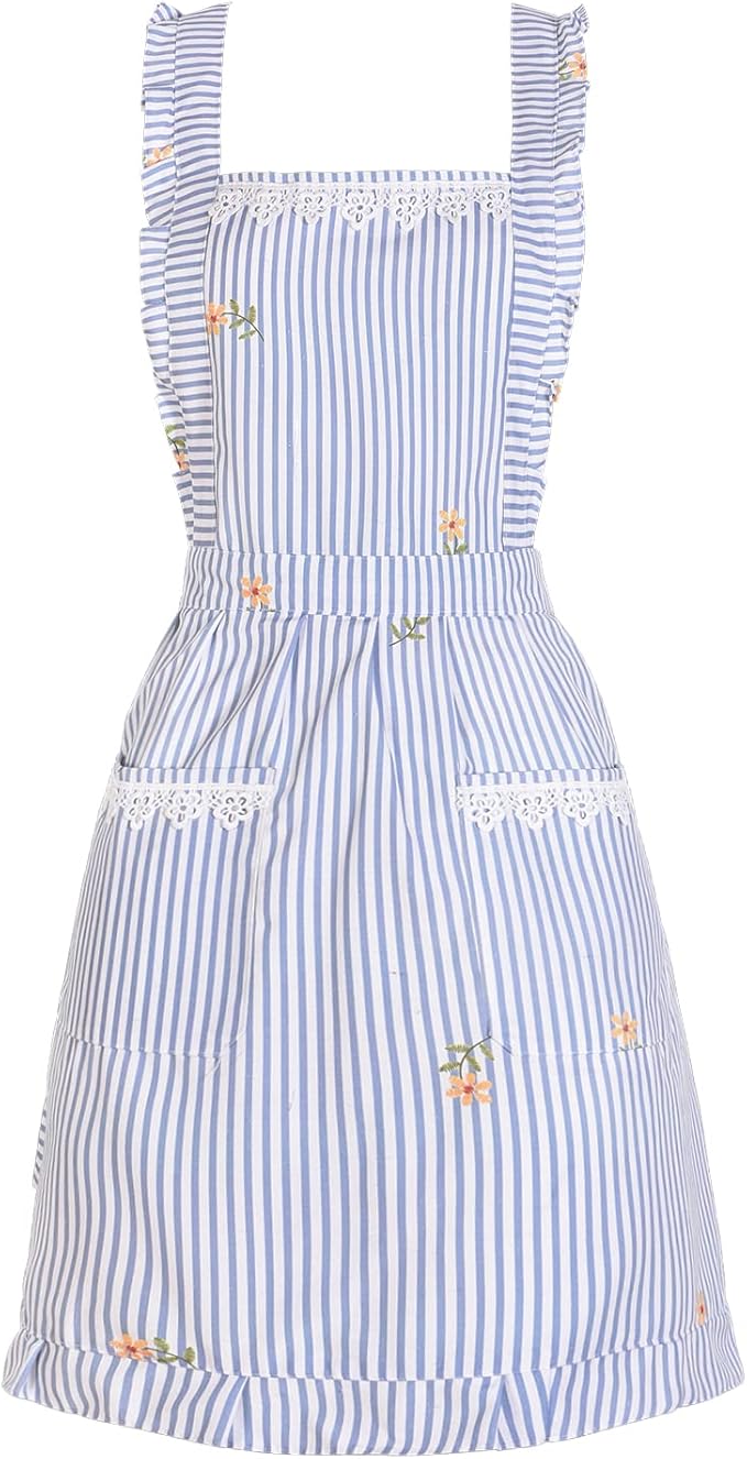 Funny Aprons for Women with Pockets, Kitchen Cooking Grilling Bbq Cute Chef by Aoomzoon