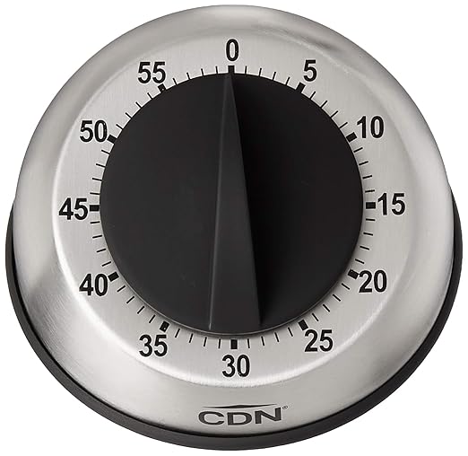 CDN Compact 60-Minute Mechanical Timer | Easy-to-Read 2.5” Dial | Loud 3-Second - Image 2