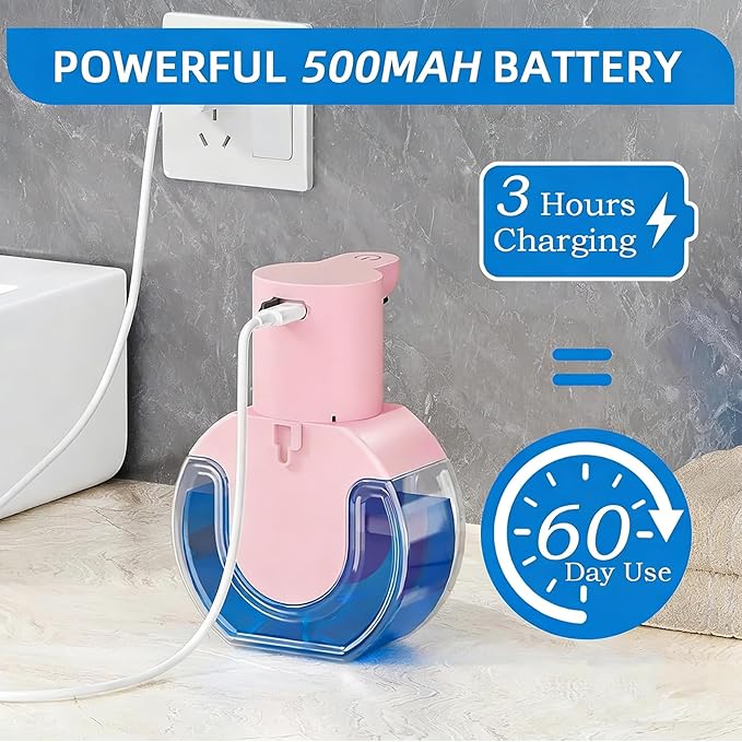 2Pack Automatic Soap Dispenser Touchless, Rechargeable Foaming Soap Dispenser - Image 7