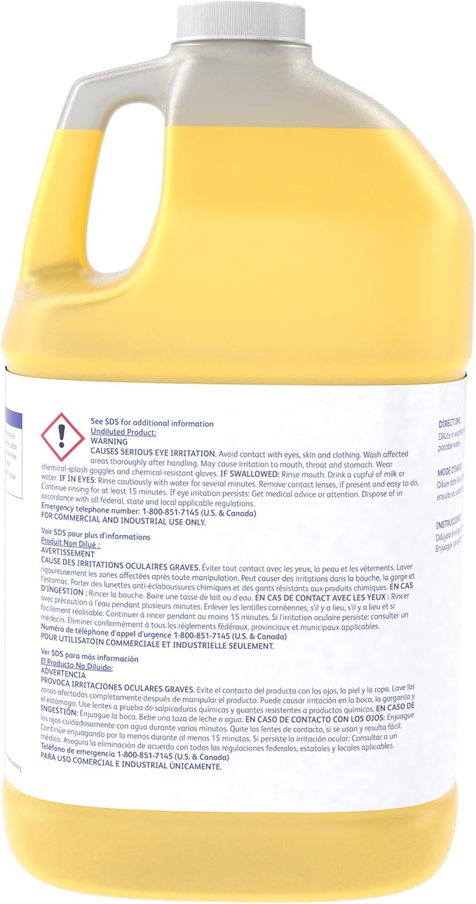 Diversey Limon Pot & Pan Detergent - Tough On Grease, Easy On Hands - High-Sudsing Liquid Dish Soap Concentrate, Lemon Fresh Scent, 1-Gallon