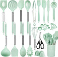 NCUE Silicone Cooking Utensils Set, Food Grade Silicone and Stainless Steel by NCUE