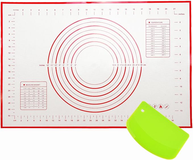 Large 24" x 16" Silicone Baking Mat | Non-Slip Pastry & Dough Mat by SIRUIMAO