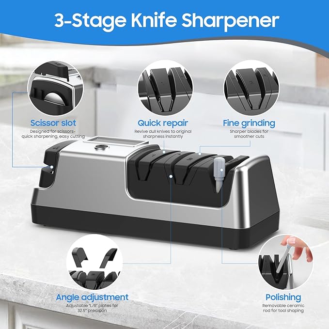5-in-1 Electric Knife Sharpener - Image 4