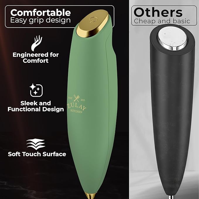 Zulay Kitchen Patented Tornado Triple Whisk Milk Frother - Image 4