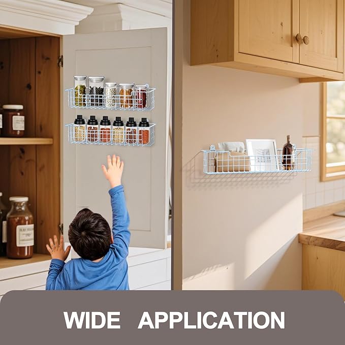 Spice Rack Wall Mount, Metal Spice Holder Saving Space Shelf - Image 8