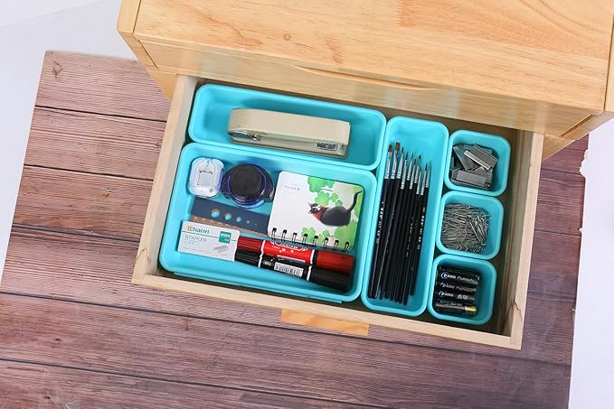 Kutesna 15 PCS Interlocking Desk Drawer Organizer Separator - Image 3
