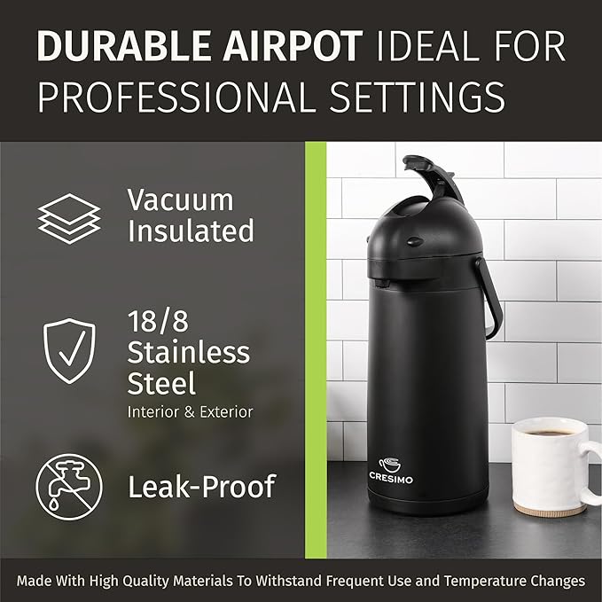 Airpot Coffee Dispenser With Pump, 36 Hours Cold - Image 5