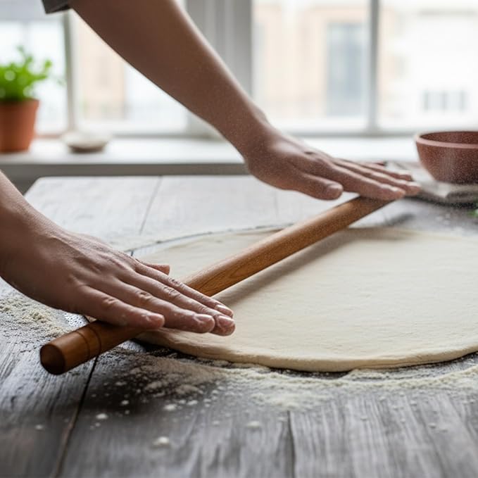Beech Wood Non-Stick Oil Rolling Pin -Turkish Oklava-Infused Smooth Surface - Image 5