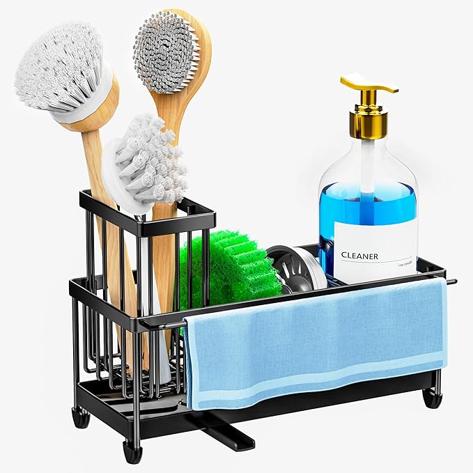 Cisily Sponge Holder for Kitchen Sink, Sink Caddy Organizer - Image 8