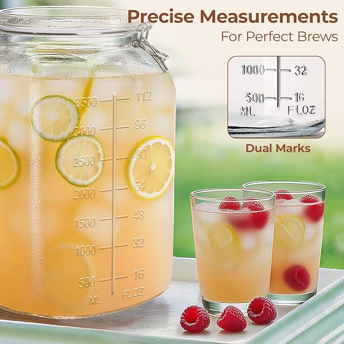 ComSaf 1 Gallon Square Glass Jars - Image 3