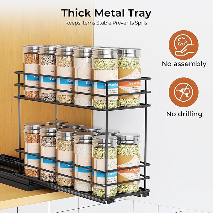Mystozer Pull Out Spice Rack Organizer - Image 4