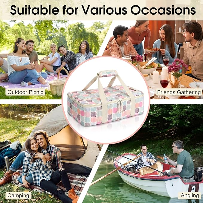 Corduroy Casserole Carrier, Insulated Lasagna Lugger - Image 5