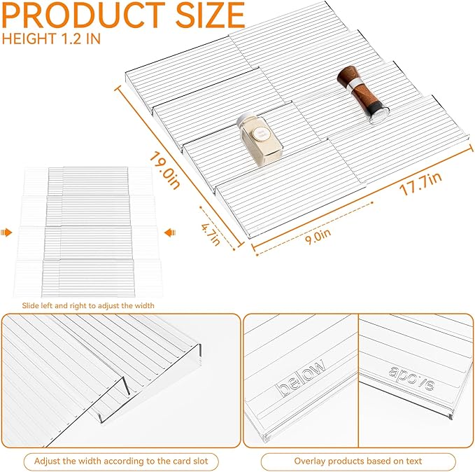 Yieach 8 Pack Adjustable Narrow Spice Rack - Image 3