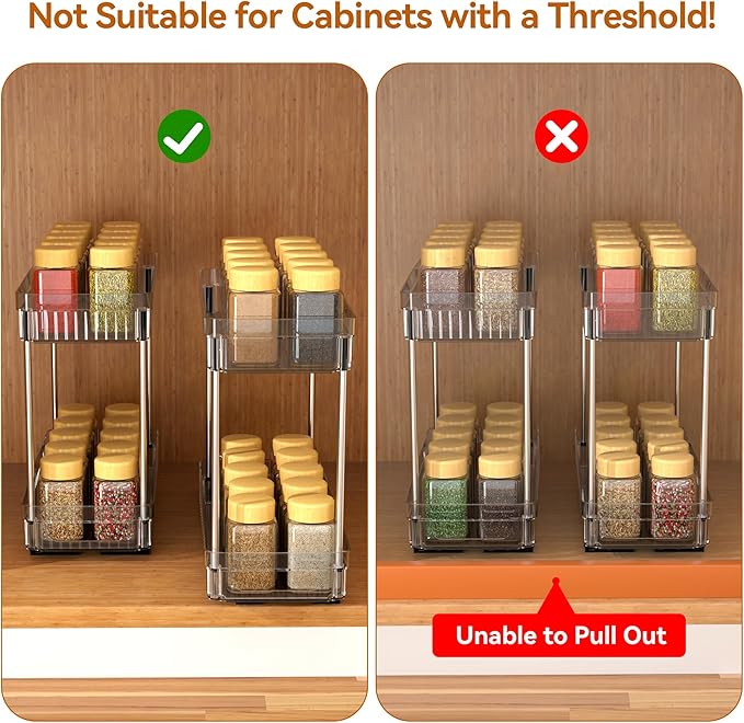 DABIGE 2 Pack Pull Out Spice Rack Organizer - Image 6