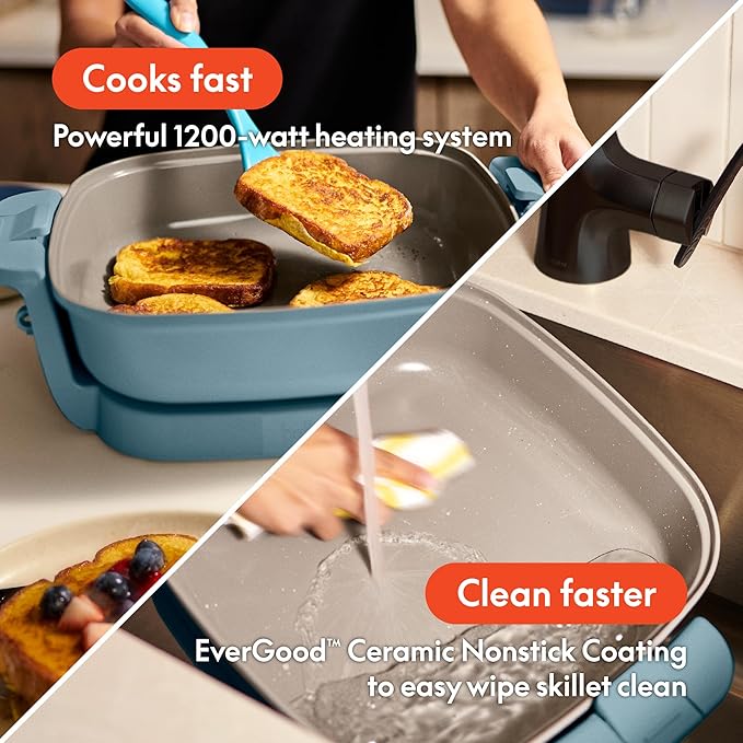 bella Make & Take Electric Skillet, Fits-anywhere™ kitchenware, EverGood™ - Image 4