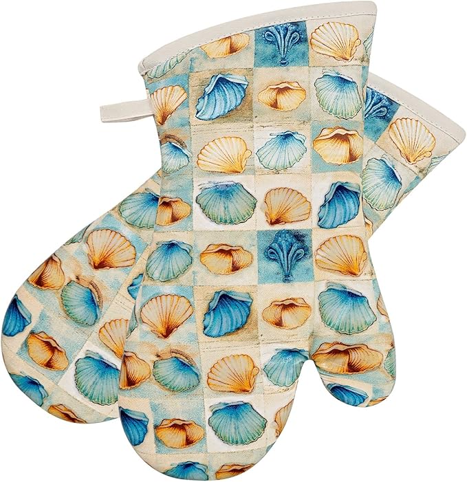 Oven Mitts Gloves 1 Pair Heat Resistant 480 ℉ Non Slip Clear Silicone Printed - Image 9