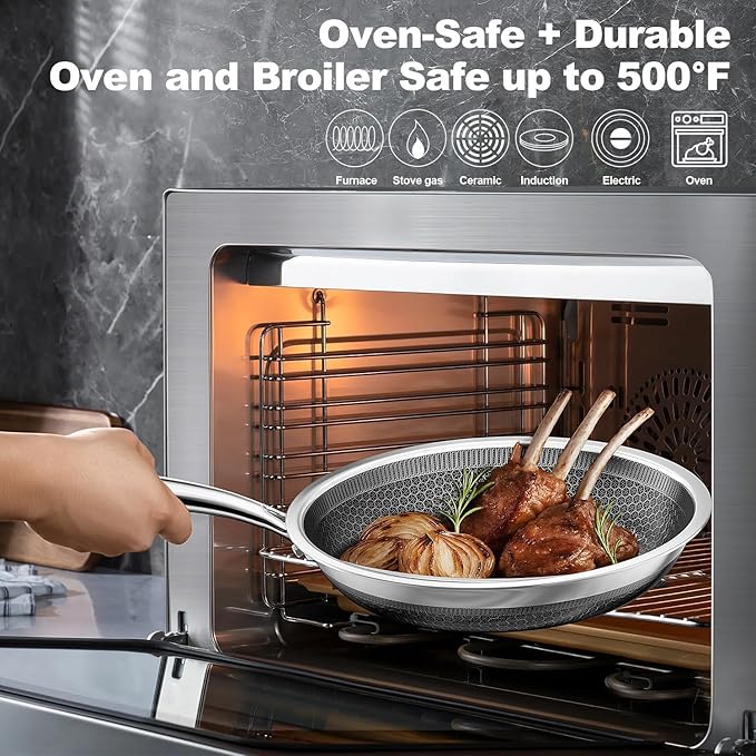 FogDream 10" 11" Stainless Steel Frying Pan - Image 6