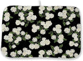 Black Dish Drying Mat 18x24 Inch Green Vintage Floral Hydrangea Flower Drying by DAFENA
