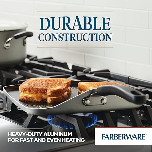Farberware Cookstart DiamondMax Nonstick Square Deep Grill Pan/Griddle - Image 3