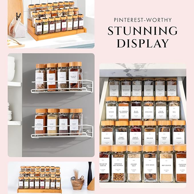 FINESSY Bamboo Glass Spice Jars - Image 6