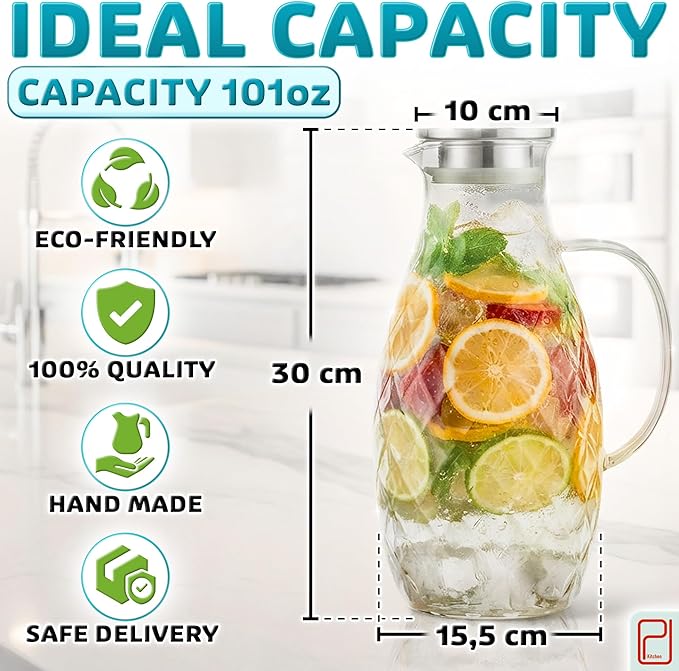 Premium Borosilicate Glass Pitcher - Image 2